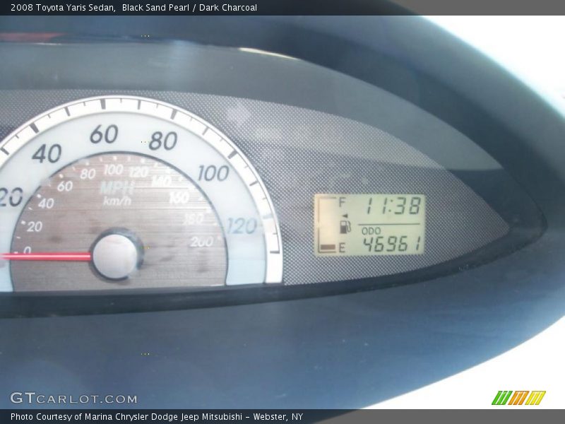 Black Sand Pearl / Dark Charcoal 2008 Toyota Yaris Sedan