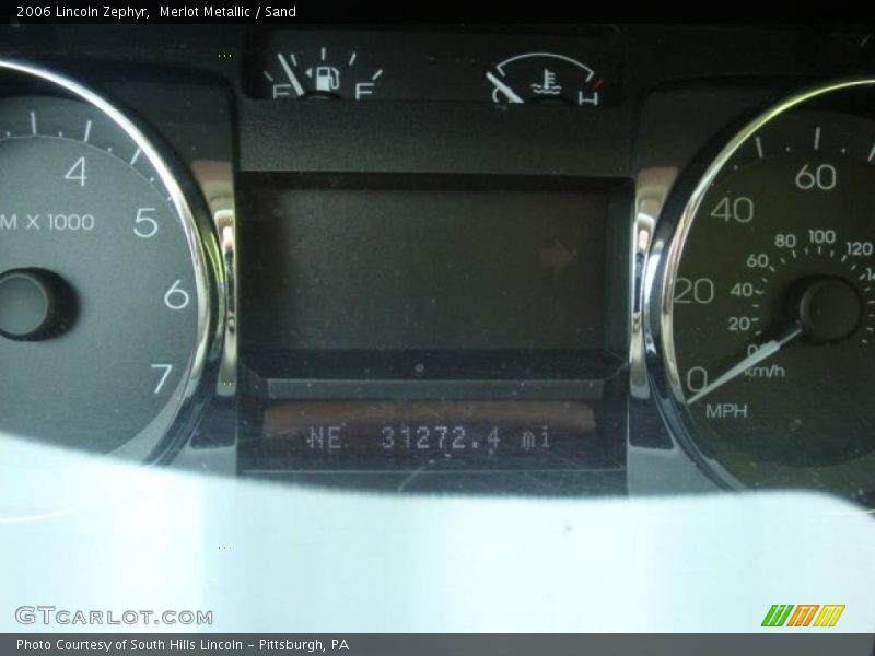 Merlot Metallic / Sand 2006 Lincoln Zephyr
