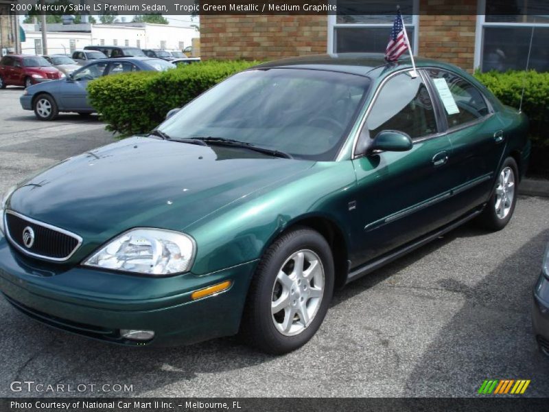 Tropic Green Metallic / Medium Graphite 2000 Mercury Sable LS Premium Sedan