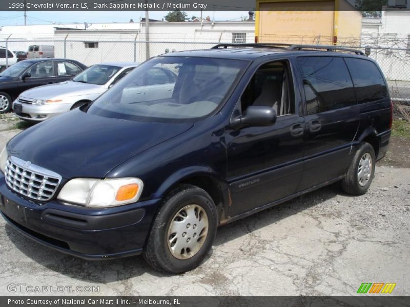 Dark Sapphire Metallic / Medium Gray 1999 Chevrolet Venture LS