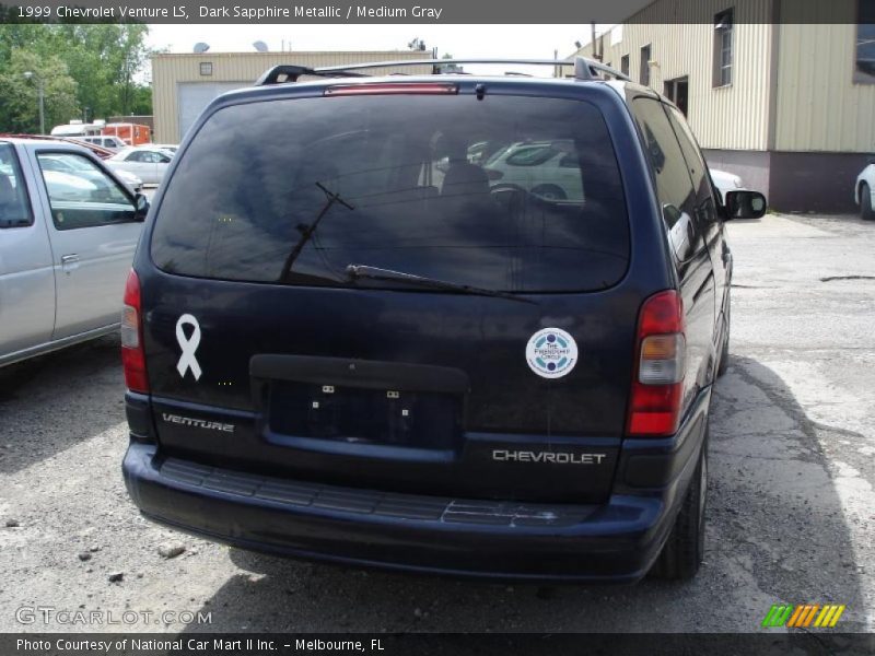 Dark Sapphire Metallic / Medium Gray 1999 Chevrolet Venture LS