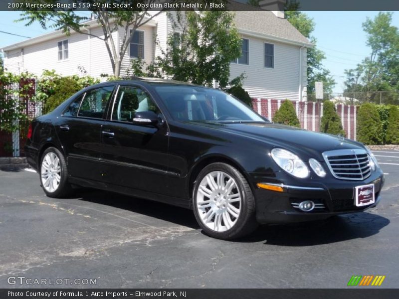 Obsidian Black Metallic / Black 2007 Mercedes-Benz E 550 4Matic Sedan