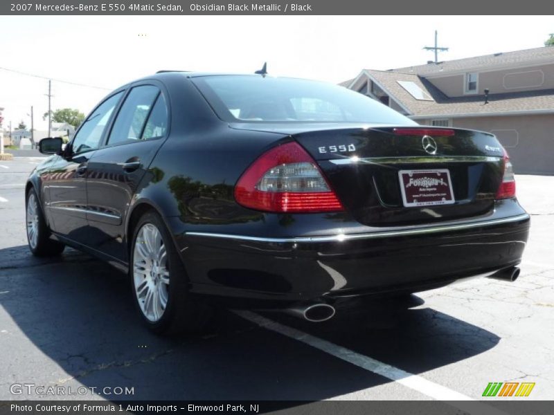Obsidian Black Metallic / Black 2007 Mercedes-Benz E 550 4Matic Sedan
