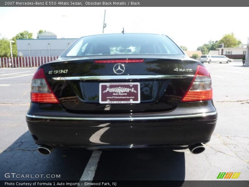 Obsidian Black Metallic / Black 2007 Mercedes-Benz E 550 4Matic Sedan