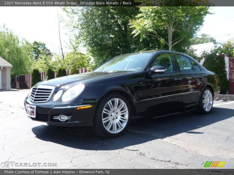Obsidian Black Metallic / Black 2007 Mercedes-Benz E 550 4Matic Sedan