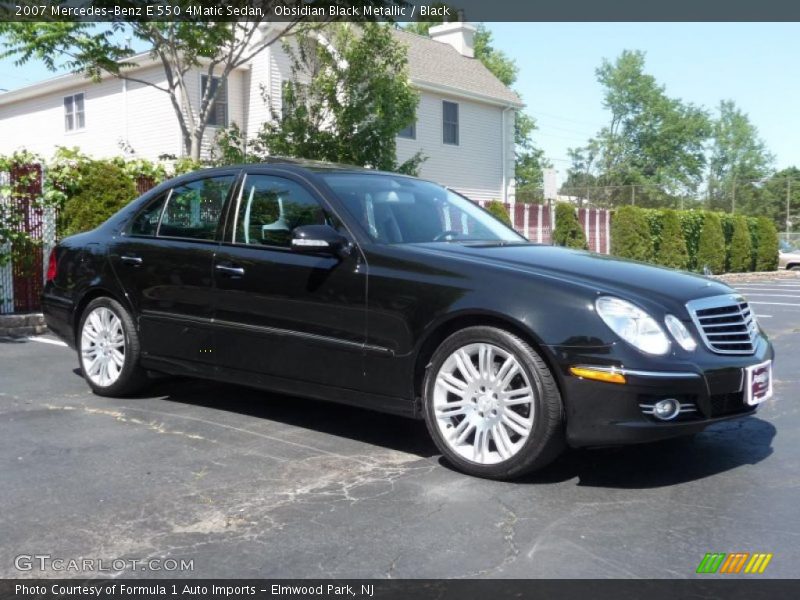 Obsidian Black Metallic / Black 2007 Mercedes-Benz E 550 4Matic Sedan