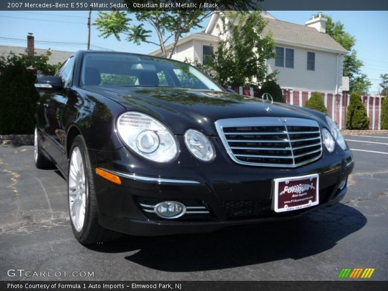 Obsidian Black Metallic / Black 2007 Mercedes-Benz E 550 4Matic Sedan