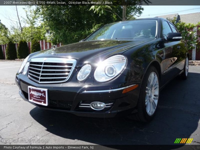 Obsidian Black Metallic / Black 2007 Mercedes-Benz E 550 4Matic Sedan