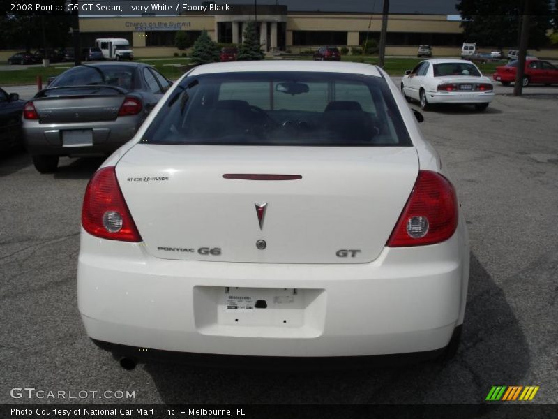 Ivory White / Ebony Black 2008 Pontiac G6 GT Sedan