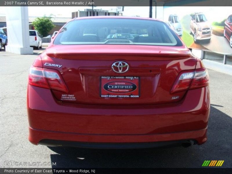 Barcelona Red Metallic / Ash 2007 Toyota Camry SE
