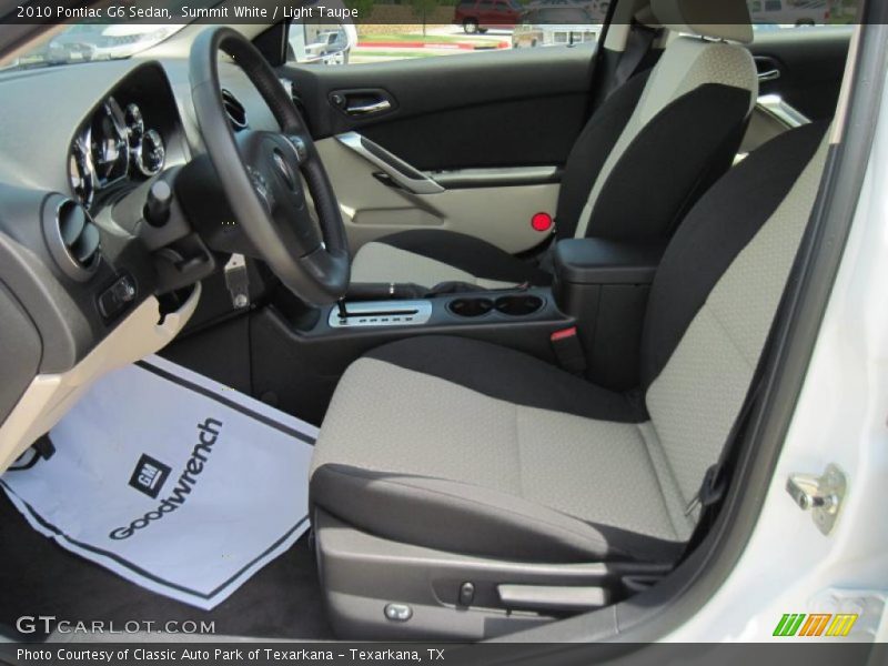 Summit White / Light Taupe 2010 Pontiac G6 Sedan