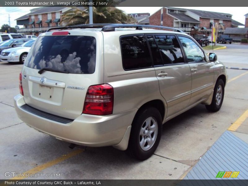 Vintage Gold Metallic / Ivory 2003 Toyota Highlander I4