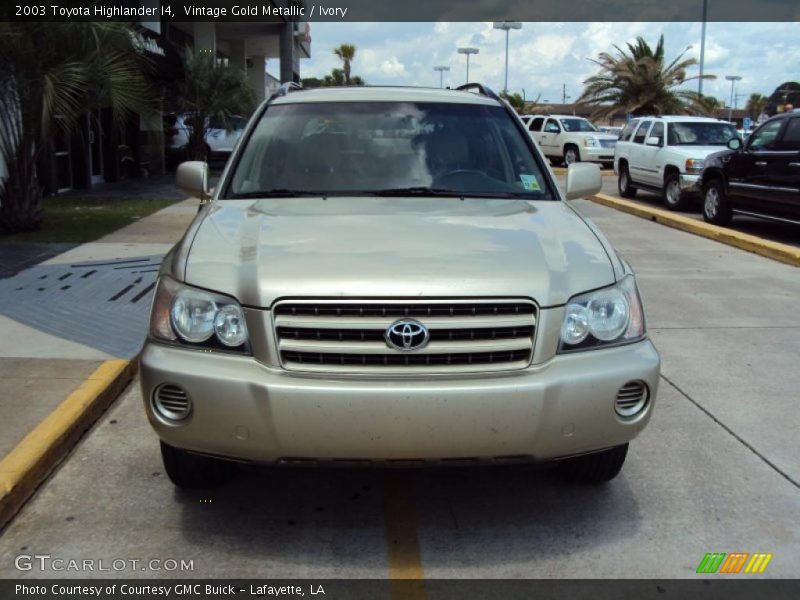 Vintage Gold Metallic / Ivory 2003 Toyota Highlander I4