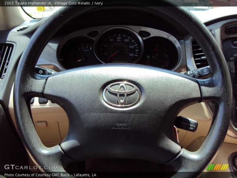 Vintage Gold Metallic / Ivory 2003 Toyota Highlander I4