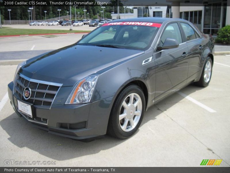 Thunder Gray Chromaflair / Ebony 2008 Cadillac CTS Sedan