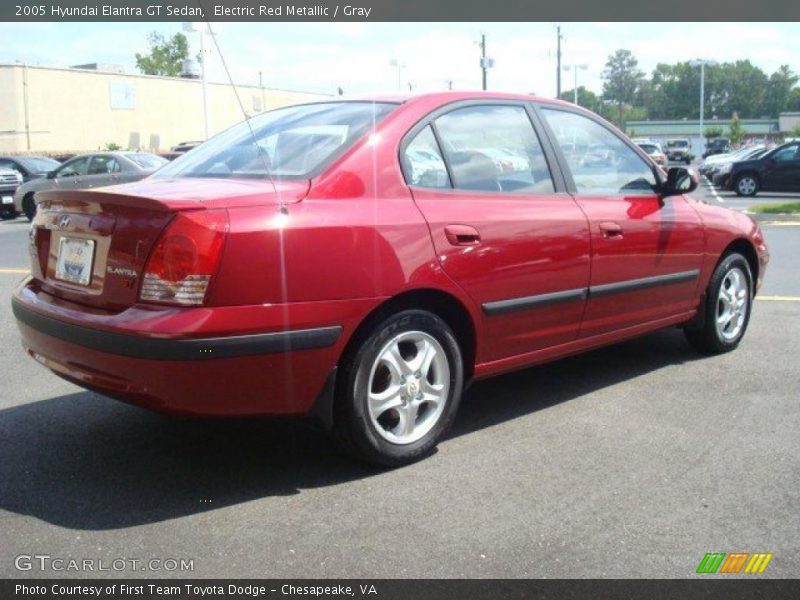Electric Red Metallic / Gray 2005 Hyundai Elantra GT Sedan