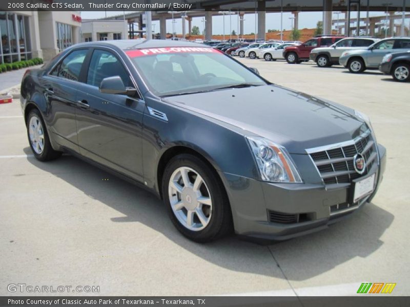 Thunder Gray Chromaflair / Ebony 2008 Cadillac CTS Sedan