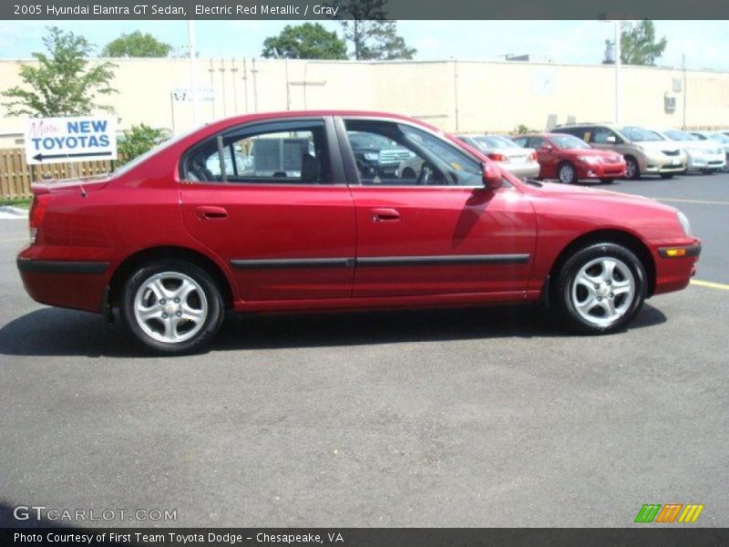 Electric Red Metallic / Gray 2005 Hyundai Elantra GT Sedan