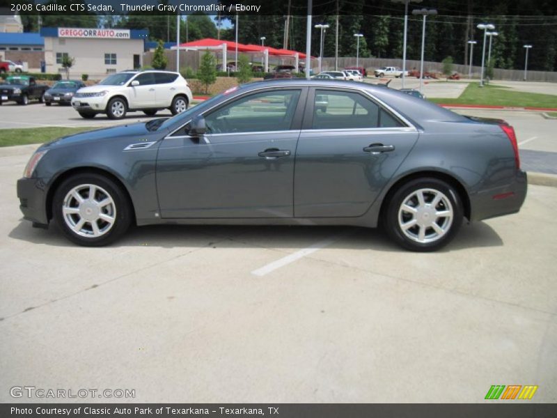 Thunder Gray Chromaflair / Ebony 2008 Cadillac CTS Sedan