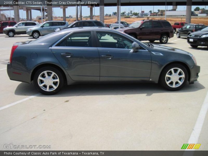 Thunder Gray Chromaflair / Ebony 2008 Cadillac CTS Sedan
