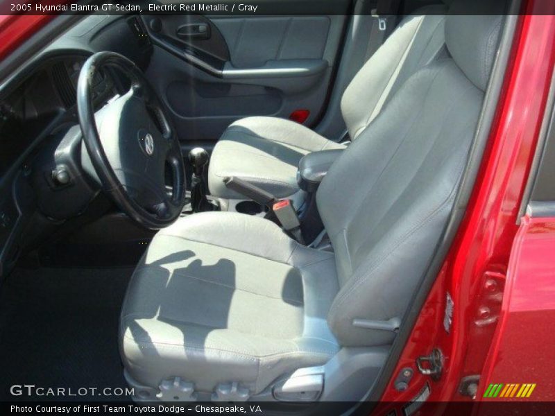 Electric Red Metallic / Gray 2005 Hyundai Elantra GT Sedan