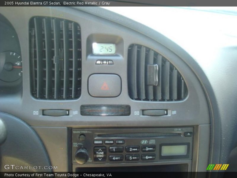 Electric Red Metallic / Gray 2005 Hyundai Elantra GT Sedan