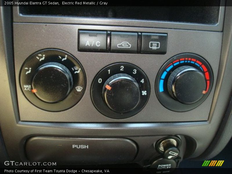 Electric Red Metallic / Gray 2005 Hyundai Elantra GT Sedan