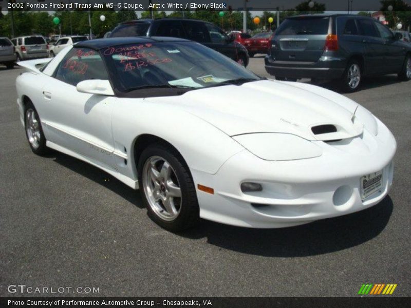 Arctic White / Ebony Black 2002 Pontiac Firebird Trans Am WS-6 Coupe