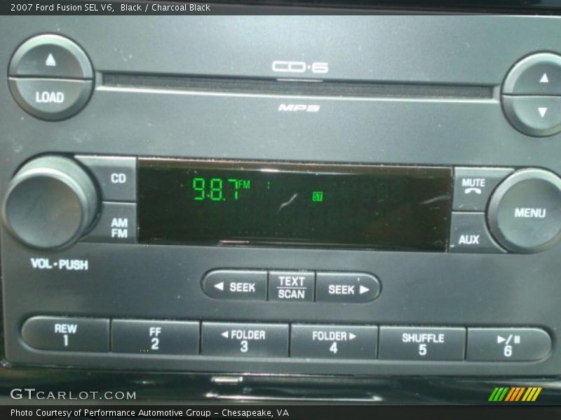 Black / Charcoal Black 2007 Ford Fusion SEL V6