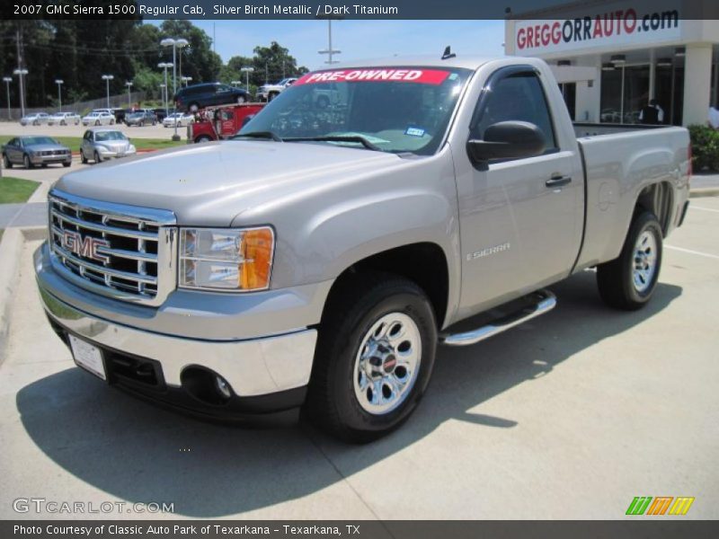 Silver Birch Metallic / Dark Titanium 2007 GMC Sierra 1500 Regular Cab