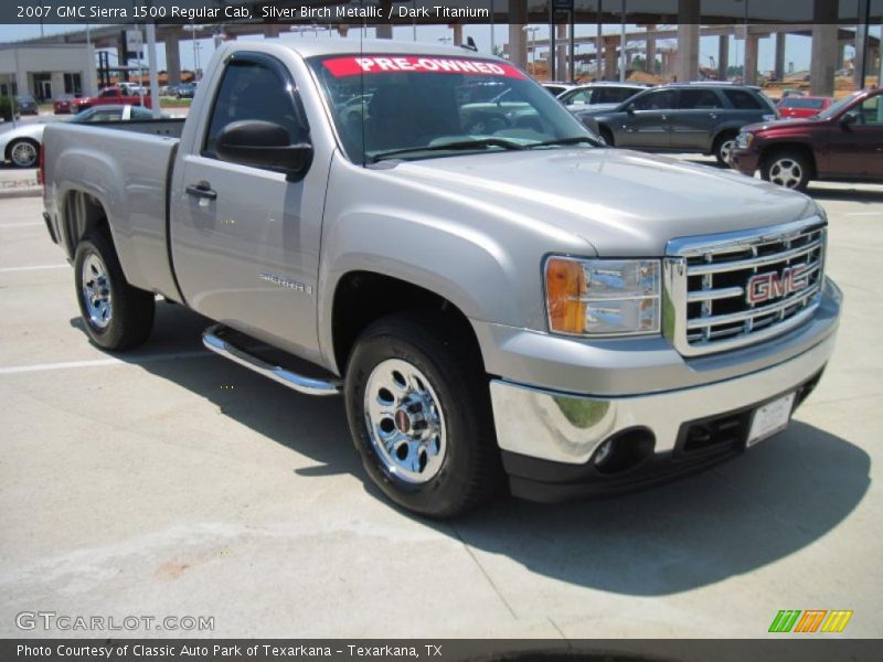 Silver Birch Metallic / Dark Titanium 2007 GMC Sierra 1500 Regular Cab