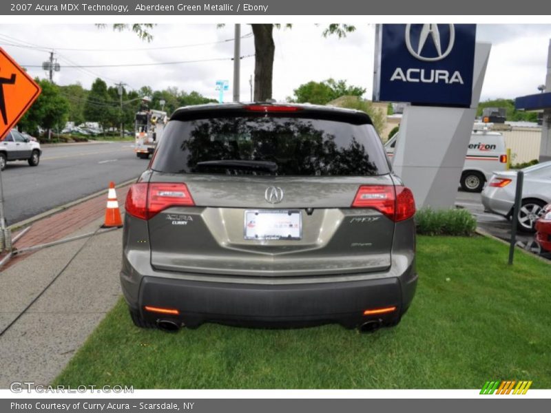 Aberdeen Green Metallic / Ebony 2007 Acura MDX Technology