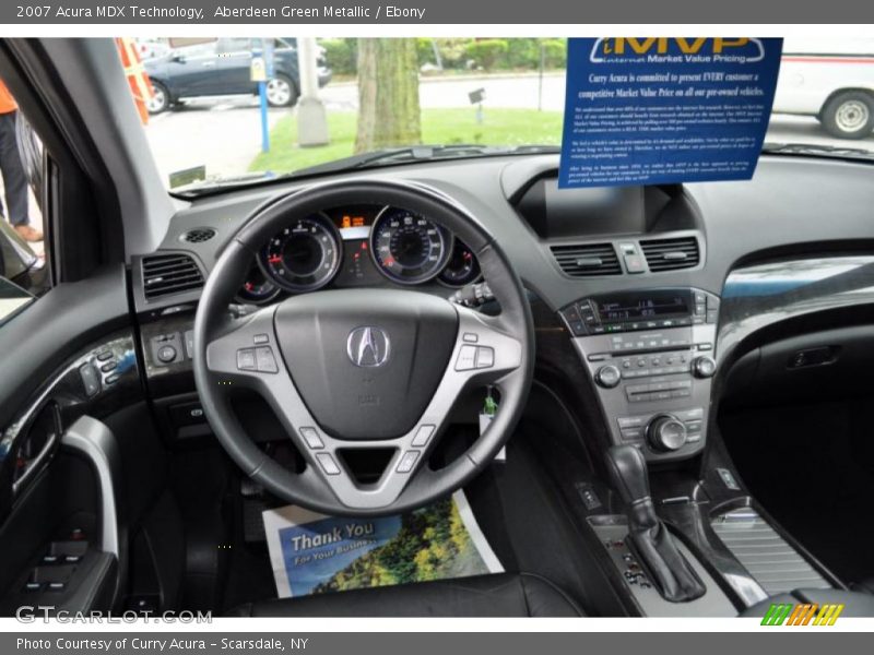 Aberdeen Green Metallic / Ebony 2007 Acura MDX Technology