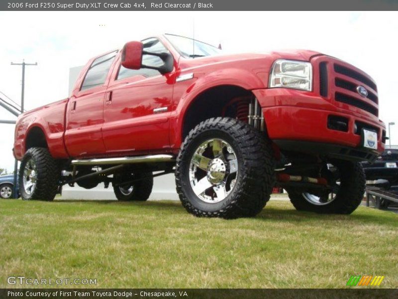 Red Clearcoat / Black 2006 Ford F250 Super Duty XLT Crew Cab 4x4