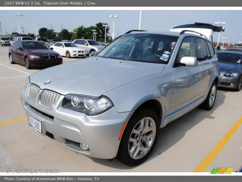 Titanium Silver Metallic / Grey 2007 BMW X3 3.0si