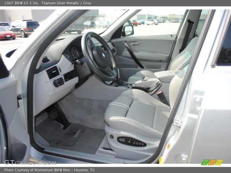 Titanium Silver Metallic / Grey 2007 BMW X3 3.0si