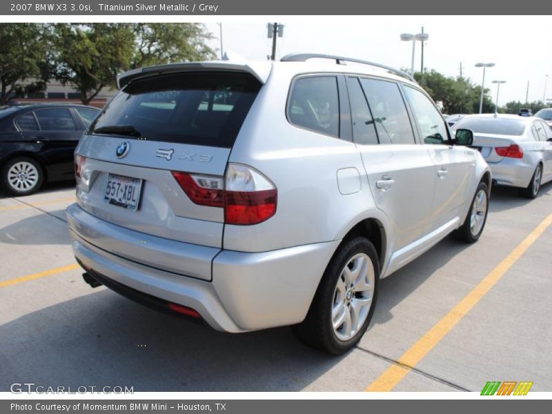 Titanium Silver Metallic / Grey 2007 BMW X3 3.0si
