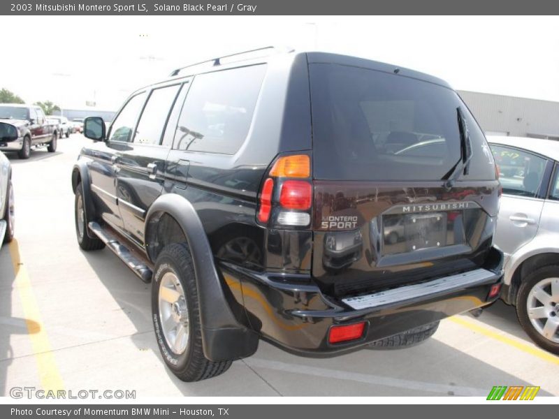Solano Black Pearl / Gray 2003 Mitsubishi Montero Sport LS