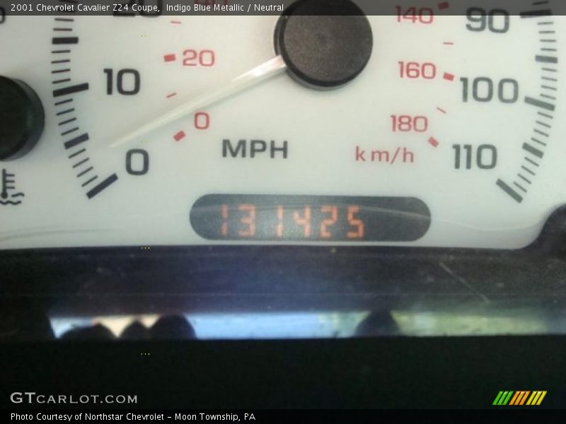 Indigo Blue Metallic / Neutral 2001 Chevrolet Cavalier Z24 Coupe