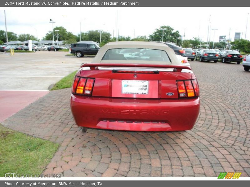 Redfire Metallic / Medium Parchment 2004 Ford Mustang V6 Convertible