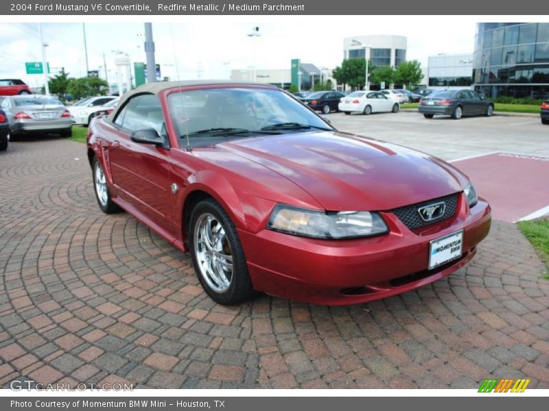 Redfire Metallic / Medium Parchment 2004 Ford Mustang V6 Convertible