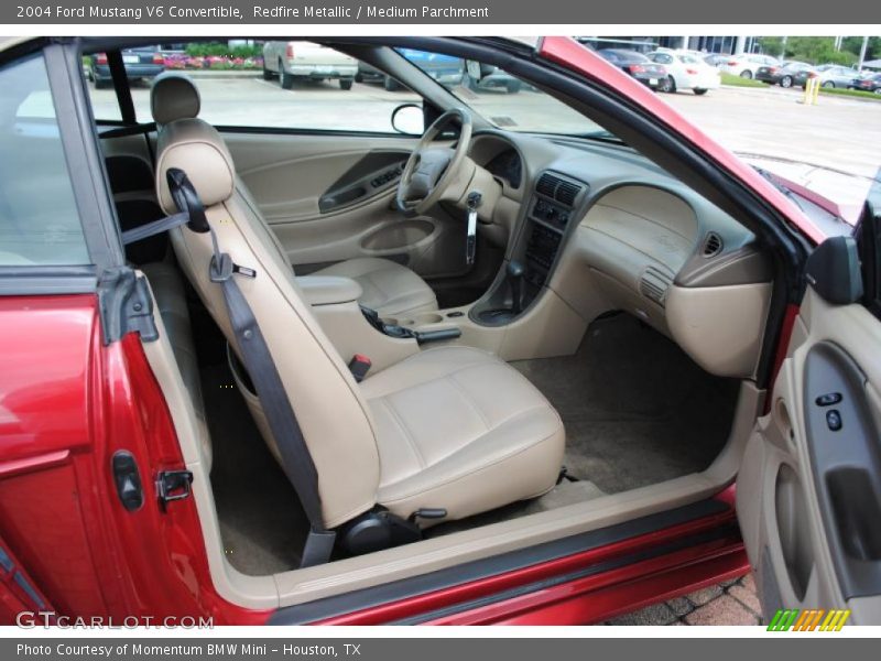 Redfire Metallic / Medium Parchment 2004 Ford Mustang V6 Convertible