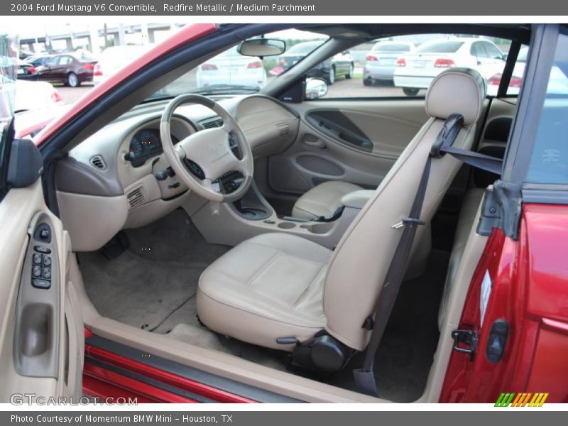Redfire Metallic / Medium Parchment 2004 Ford Mustang V6 Convertible