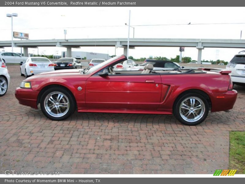 Redfire Metallic / Medium Parchment 2004 Ford Mustang V6 Convertible