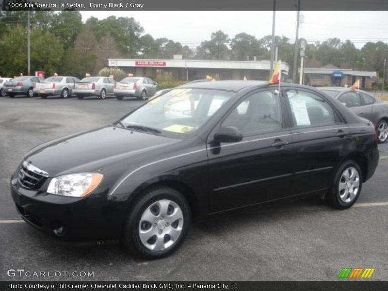 Ebony Black / Gray 2006 Kia Spectra LX Sedan