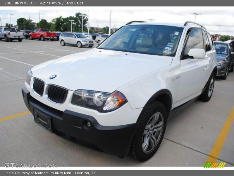 Alpine White / Sand Beige 2005 BMW X3 3.0i