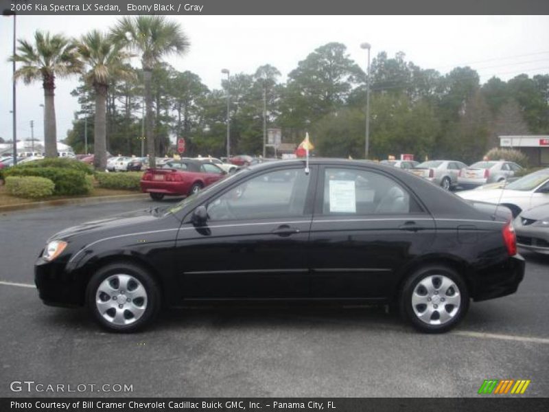 Ebony Black / Gray 2006 Kia Spectra LX Sedan