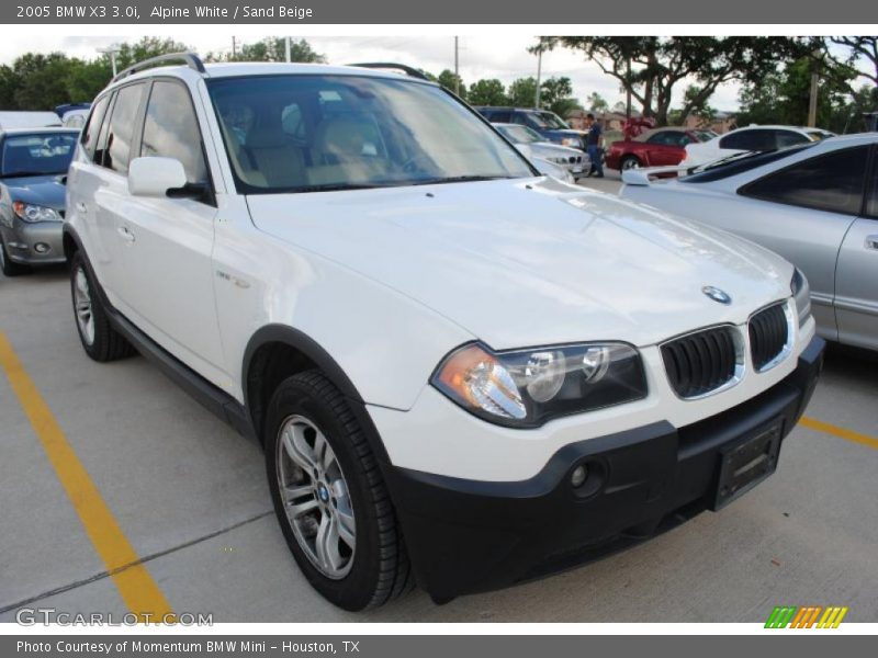 Alpine White / Sand Beige 2005 BMW X3 3.0i
