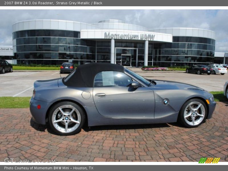 Stratus Grey Metallic / Black 2007 BMW Z4 3.0si Roadster