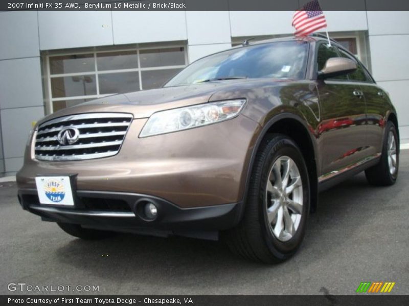Beryllium 16 Metallic / Brick/Black 2007 Infiniti FX 35 AWD